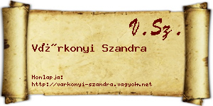 Várkonyi Szandra névjegykártya